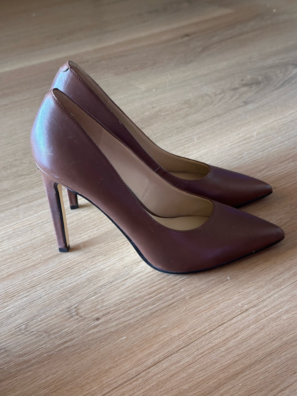 Nine West Women's Brown Pointed-Toe Stiletto Pumps